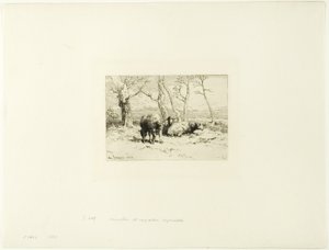 Lammas ja viisi puuta tekijältä Charles Emile Jacque
