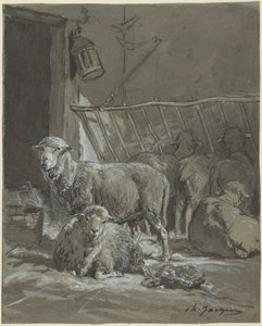 Lampaita seimen äärellä tekijältä Charles Emile Jacque