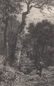 Metsäkurkun ampuminen, 1864. tekijältä Charles Emile Jacque