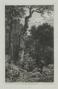 Woodcockin ampuminen tekijältä Charles Emile Jacque