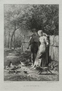 Kevät tekijältä Charles Emile Jacque