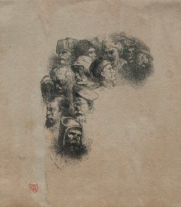 Tutkimus päistä. tekijältä Charles Emile Jacque