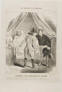 Lääkärin konsultaation ilo (levy 11) tekijältä Charles Emile Jacque