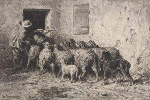Paluu, 1864. tekijältä Charles Emile Jacque