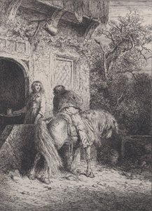 The Rider, n. 1845. tekijältä Charles Emile Jacque