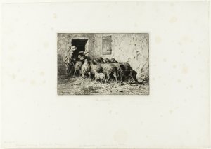 Lampaat tulevat kotiin tekijältä Charles Emile Jacque