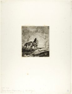 Matkustaja hevosen selässä tekijältä Charles Emile Jacque