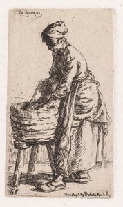 Pesukone, 1850. tekijältä Charles Emile Jacque