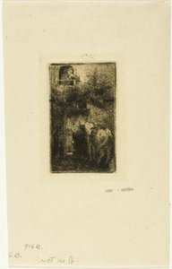 Nainen Window of Innissä tekijältä Charles Emile Jacque