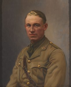 Luutnantti A L Bobby, Machine Gun Corps ja Middlesexin rykmentti, noin 1917 tekijältä Charles Ernest Butler