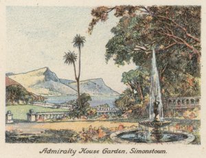 Etelä-Afrikka: Admiralty House Garden, Simonstown (värilitro). tekijältä Charles Ernest Peers