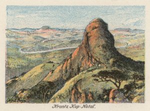 Etelä-Afrikka: Krantz Kop, Natal (värilitografia).