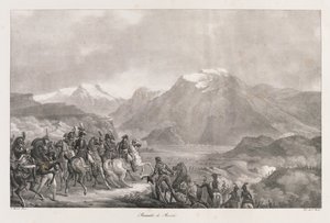 Rivolin taistelu, 1800-luvun alku (litho) tekijältä Charles Etienne Pierre Motte