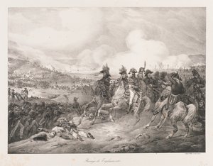 Iagliomenton ylitys, 1800-luvun alku (litho) tekijältä Charles Etienne Pierre Motte
