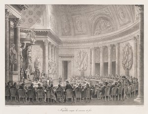 Napoleon ottaa vastaan Iron Crossin 19. päivän alussa vuosisadalla tekijältä Charles Etienne Pierre Motte
