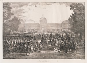 Katsaus Tuileriesista, 1800-luvun alku (litho) tekijältä Charles Etienne Pierre Motte