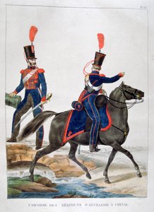 Hevostykistörykmentin univormu, Ranska, 1823. tekijältä Charles Etienne Pierre Motte