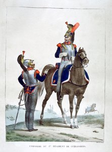 1. Chasseurs-rykmentin univormu, Ranska, 1823. tekijältä Charles Etienne Pierre Motte
