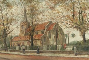 Näkymä St Marys Churchille, Stoke Newington tekijältä Charles Francis