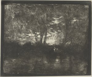 Lehmät juomapaikalla tekijältä Charles Francois Daubigny