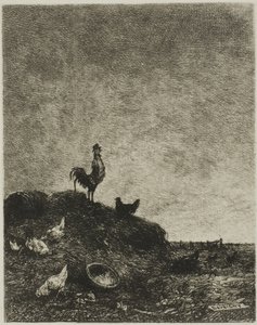 Dawn (kukon varis) tekijältä Charles Francois Daubigny