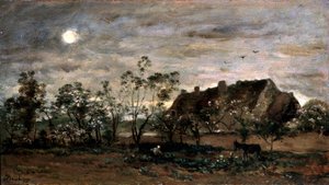 Ilta Honfleurissa, 1860-luku. tekijältä Charles Francois Daubigny