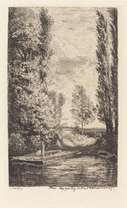 Lautta (Le Bac) tekijältä Charles Francois Daubigny