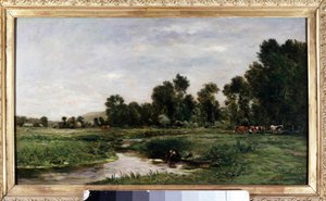 Charles Francois Daubignyn Arques Valleyn maalaus tekijältä Charles Francois Daubigny