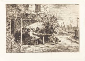 Lounas matkalla Asnieresiin tekijältä Charles Francois Daubigny