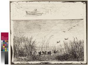 Marsh ankkojen kanssa, 1862 tekijältä Charles Francois Daubigny
