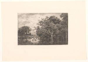 Moeras tapasi ooievaarsin Haikara suo tekijältä Charles Francois Daubigny