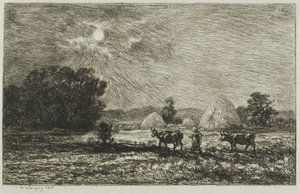 Moonlight Valmondoisissa tekijältä Charles Francois Daubigny