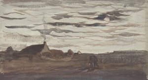 Moonlight, n. 1860. tekijältä Charles Francois Daubigny