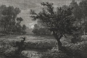 Kuunnousu Andillyn laaksossa, 1845. tekijältä Charles Francois Daubigny