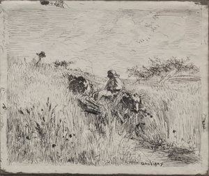 Polku viljapellon läpi tekijältä Charles Francois Daubigny