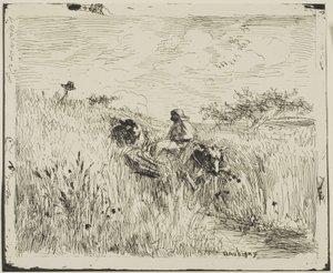 Polku vehnäpellon läpi tekijältä Charles Francois Daubigny