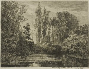 Hirvet veden äärellä tekijältä Charles Francois Daubigny