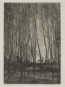 Hirvit metsässä tekijältä Charles Francois Daubigny