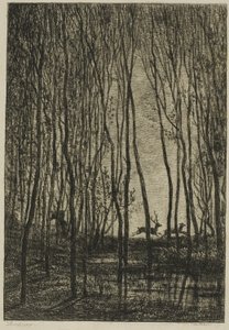 Hirvit metsässä tekijältä Charles Francois Daubigny