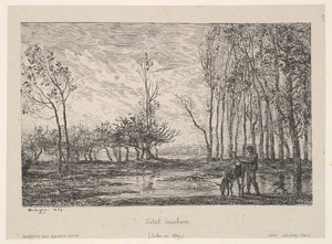 Auringonlasku, 1859. tekijältä Charles Francois Daubigny