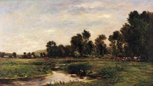 Arquesin laakso, Seine-Maritime tekijältä Charles Francois Daubigny