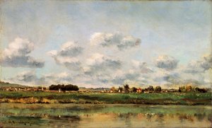 The Banks of the Oise, 1859. tekijältä Charles Francois Daubigny