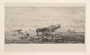 Villervillen ranta, 1837-78. tekijältä Charles Francois Daubigny