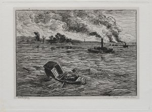 Venematka: Höyrylaivat tai Varo höyrylaivoja tekijältä Charles Francois Daubigny
