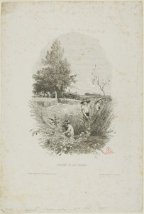 Lapsi ja kukat tekijältä Charles Francois Daubigny