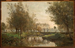 The Creek, 1863 tekijältä Charles Francois Daubigny