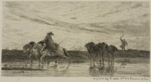 Drayn hevoset tekijältä Charles Francois Daubigny