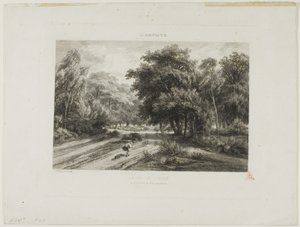 Kotkanpesä Fontainebleaun metsässä tekijältä Charles Francois Daubigny