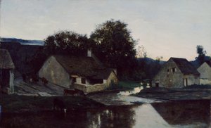 Optevozin Hamlet, noin 1852 tekijältä Charles Francois Daubigny