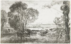 Hydraulimoottori, 1862 tekijältä Charles Francois Daubigny